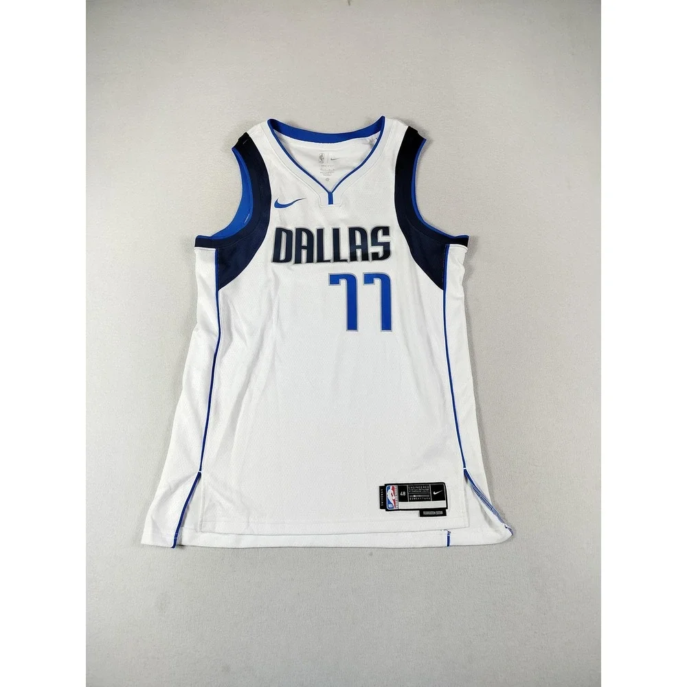 Nike Jersey Mens‎ Large White NBA Doncic 77 Swingman Dallas Mavericks Basketball
